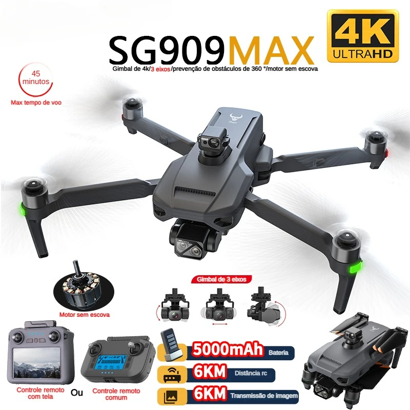 Drone Camera With Gimbal - ZLL SG909 SG909MAX Profesjonalny dron z