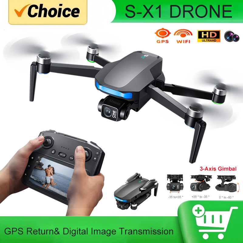 Dron S-X1 MAX z GPS, wyposażon – Drone Camera With Gimbal recenzja i cena